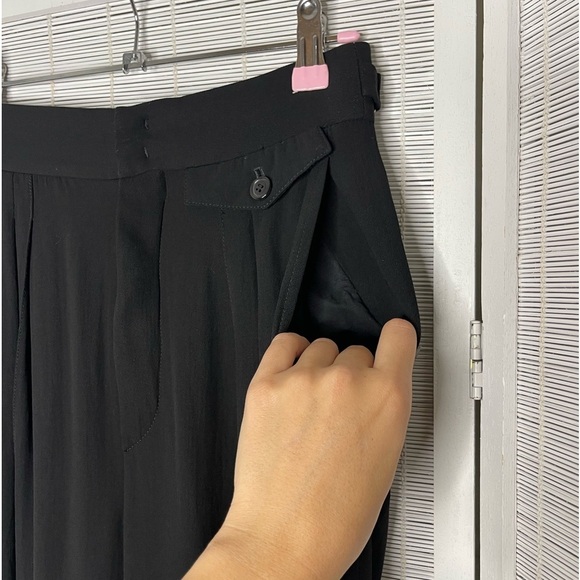 Isabel Marant Button Detail Rolled Cuff Pants Black Size 2 - Picture 2 of 9